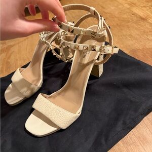 Valentino Studded Double Strap Heels